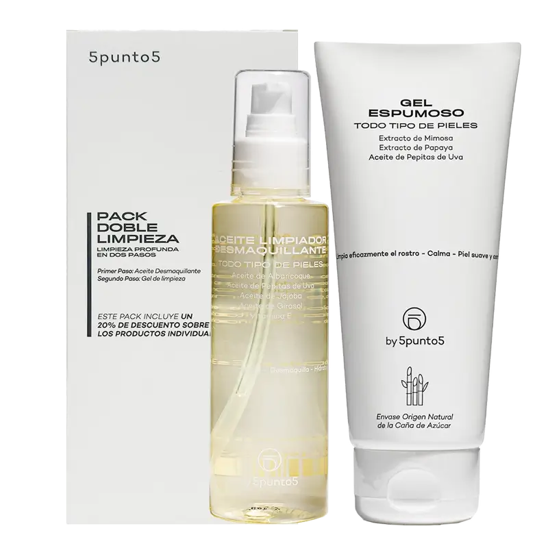 5Punto5 Double Pack Nettoyant Peau Normale/Sèche, 360 gr