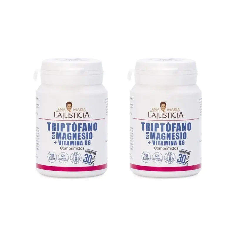 Ana Maria Lajusticia Tryptophane avec Magnésium + Vitamine B6, 2x60 comprimés