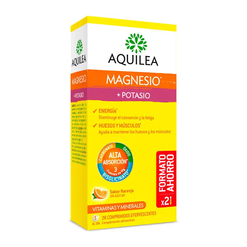 Aquilea Magnesium + Potassium, 28 Effervescent Tablets