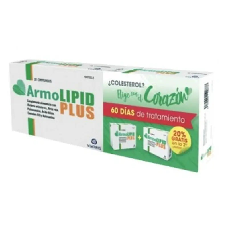 Armolipid Cholestérol Duplo 2ème Und 20% Complément alimentaire, 2x30 comprimés