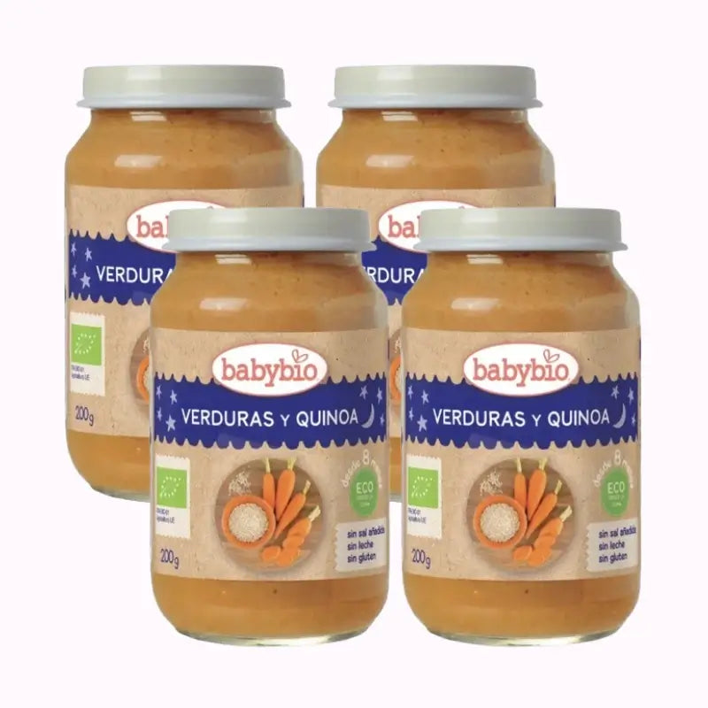 Babybio Traditional Quinoa Menu, paquet de 4 x 200 grammes