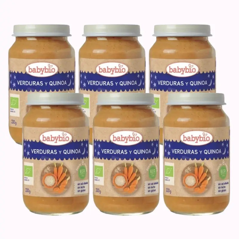 Babybio Traditional Quinoa Menu, paquet de 6 x 200 grammes