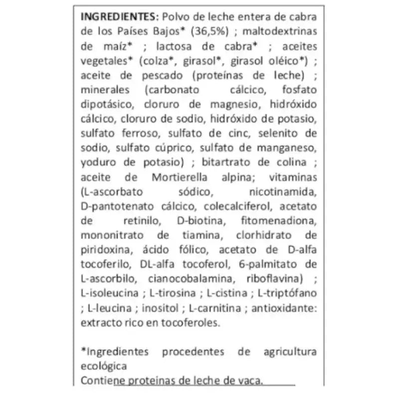 Babybio Caprea 1 Lait de chèvre 0-6 mois, paquet de 8 x 800 g