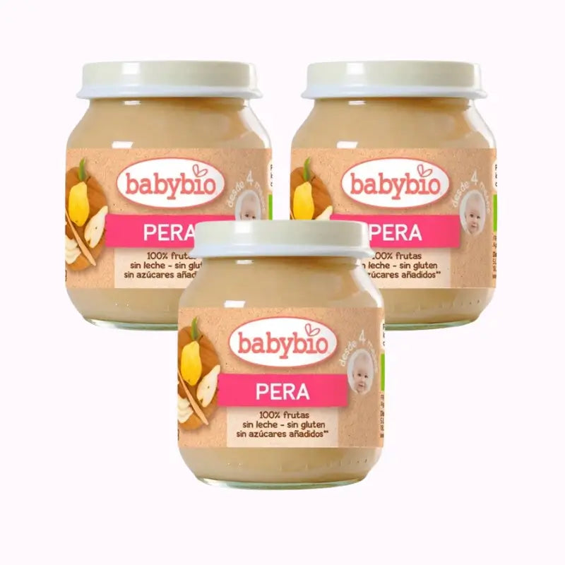 Babybio Poire, paquet de 3 x 130 grammes