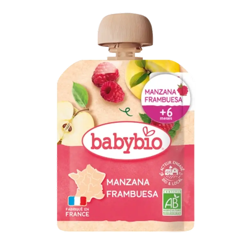 Babybio Pouche Pomme Framboise , 90 g