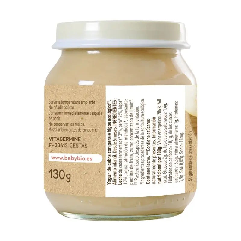 Yaourt de chèvre Babybio au babeurre et aux figues, 130g