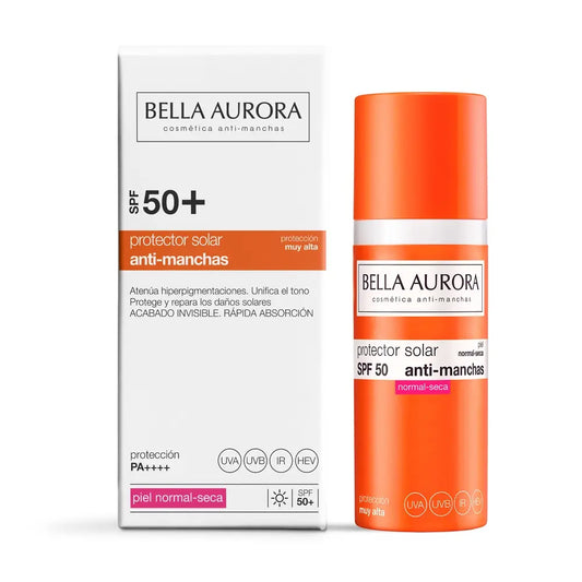 Bella Aurora Crème solaire anti-imperfections Spf50+. Peau Normale-Sèche, 50 ml