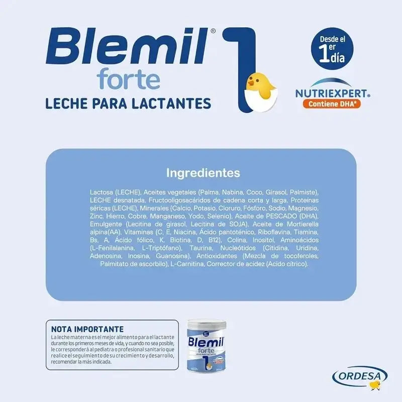 Blemil Plus 1 Forte, paquet de 8 x 800 grammes