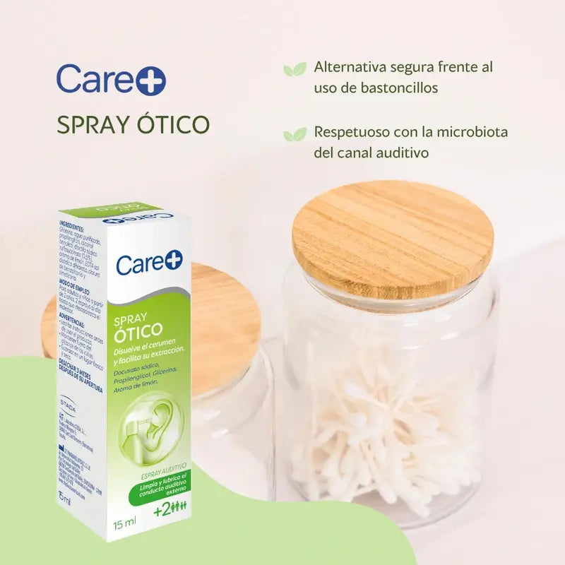 Care+ Spray nettoyant pour oreilles pour adultes et enfants +2 ans, 15 ml