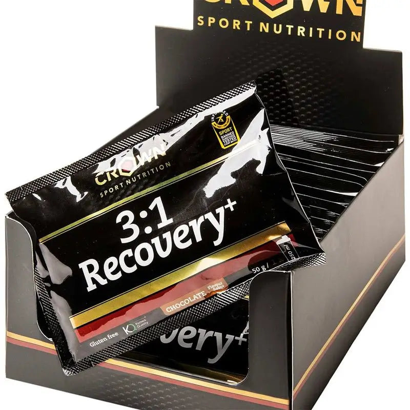 Crown Sport Nutrition 3:1 Recovery+ Chocolate Monodosis, 10 x 50 gr