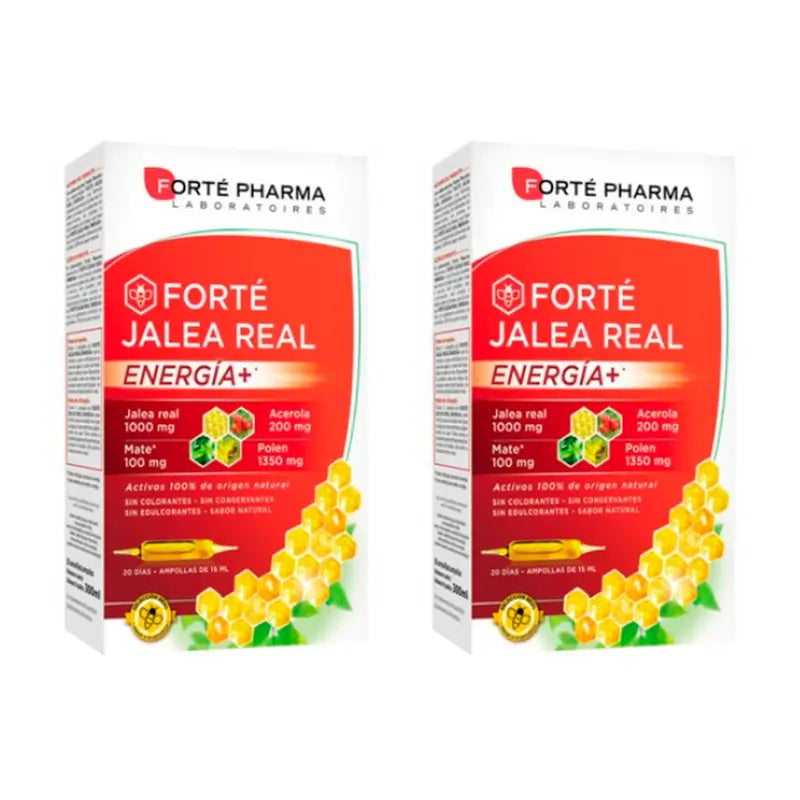Forté Pharma Duplo Forté Gelée Royale Energy+, 2 x 20 ampoules