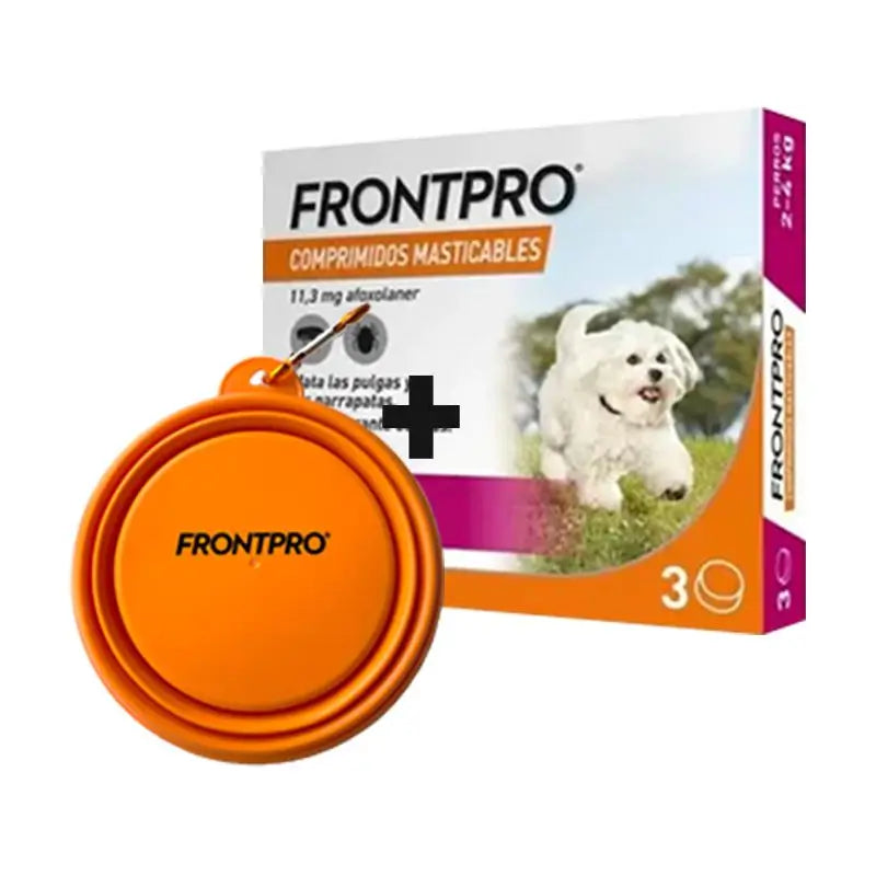 Frontpro Vermifuge Pour Chiens 2-4 Kg (S), 3 Comprimés à Croquer
