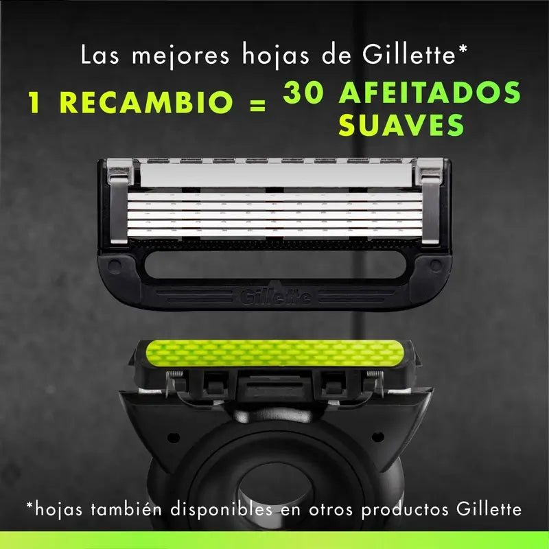 Rasoir Gillette Labs avec barre exfoliante + 5 recharges et base