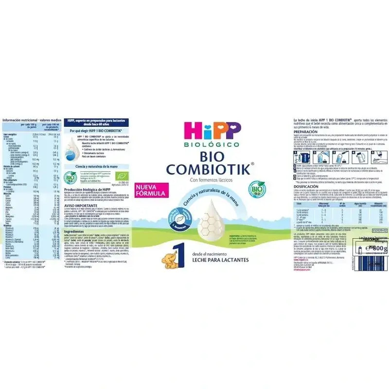 Hipp Combiotik 1, Lait de démarrage, 3X800 Gr