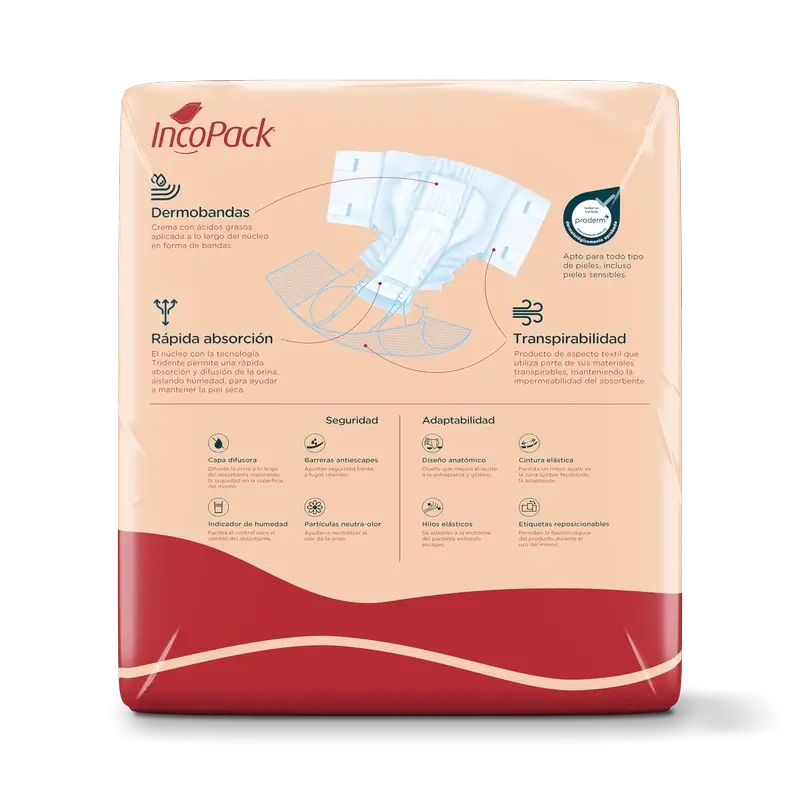 Incopack Elastic Absorbent Night Absorbent Large Size , 80 unités