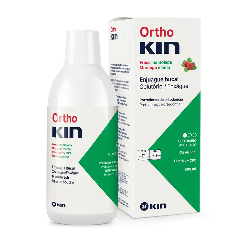 KIN Orthokin Strawberry/Menthol Rinse 500 ml