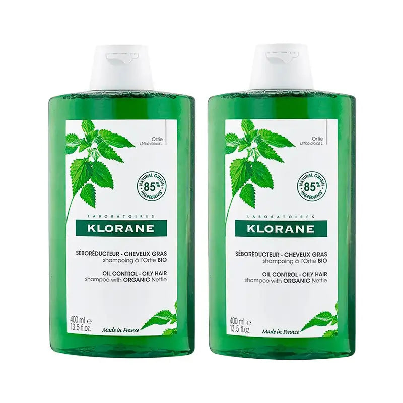 Klorane Shampooing à l'ortie, 2X400 Ml