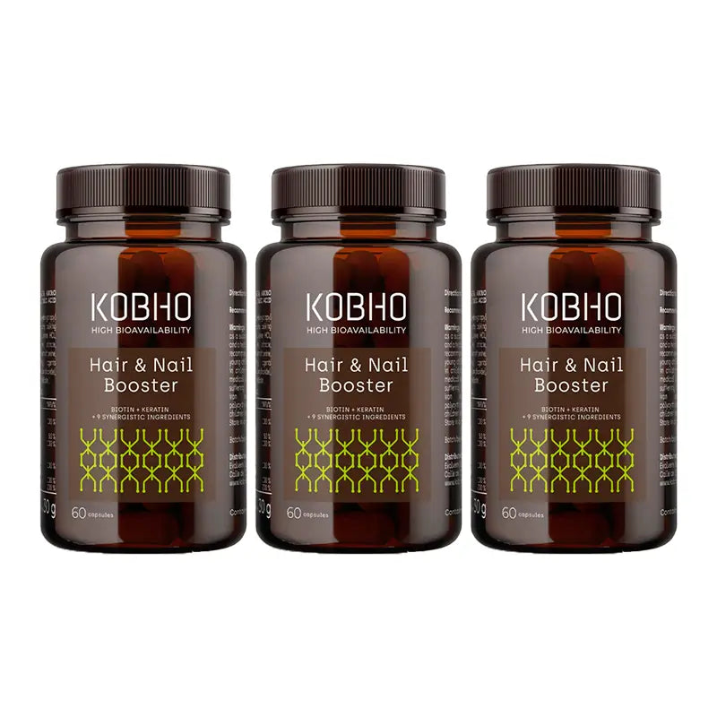 Kobho Labs Triplo Biotin + Keratin Supplement, 3 x 60 gélules