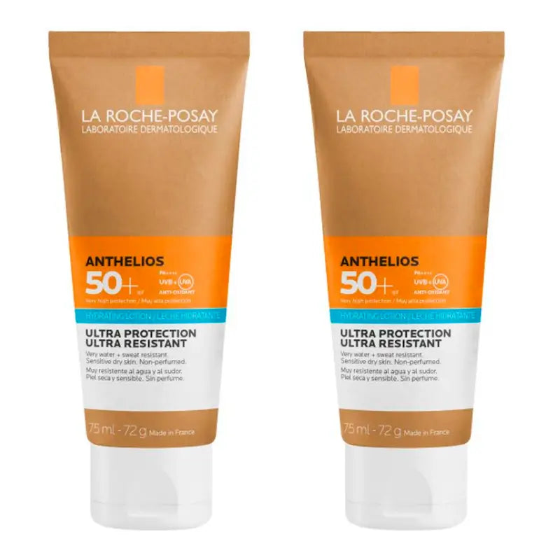 La Roche Posay Duplo Lait Hydratant Anthelios Spf50+ Eco-Durable, 2 X 75 Ml