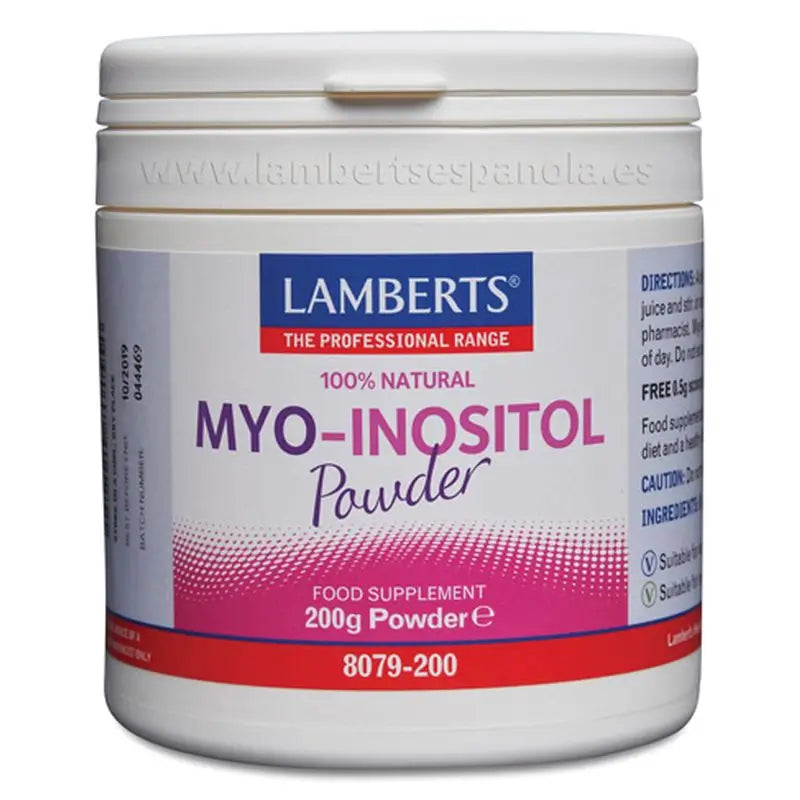 Lamberts Myo Inositol En Polvo 100% Natural , 200 gr