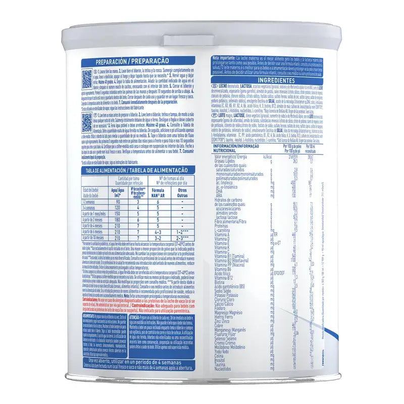 Nestlé Nan Ar Expert Lait premier âge 800 gr