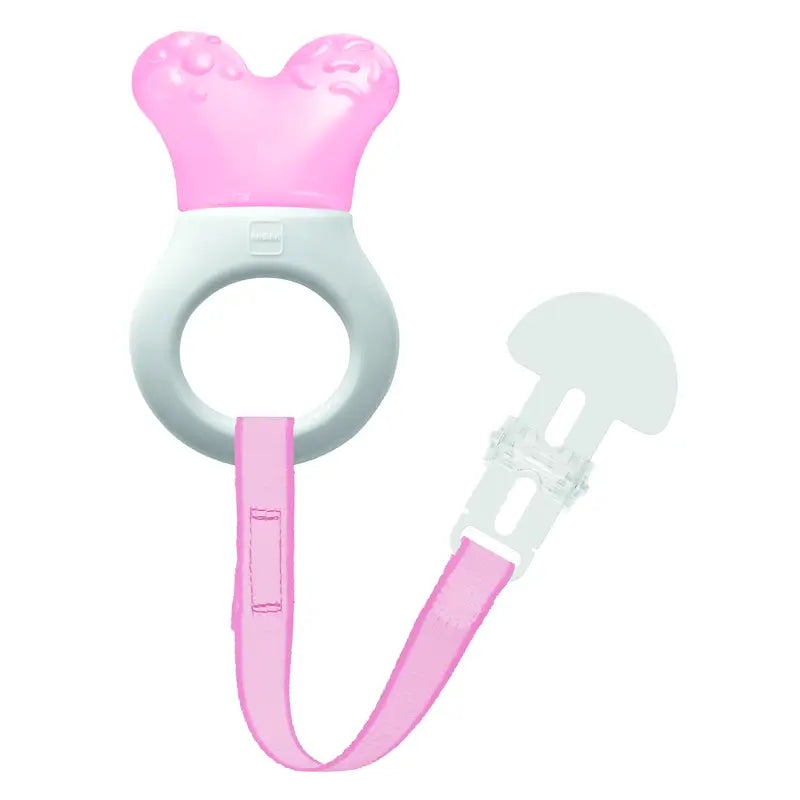 Mam Baby Teether Mini Cooler & Clip Rose