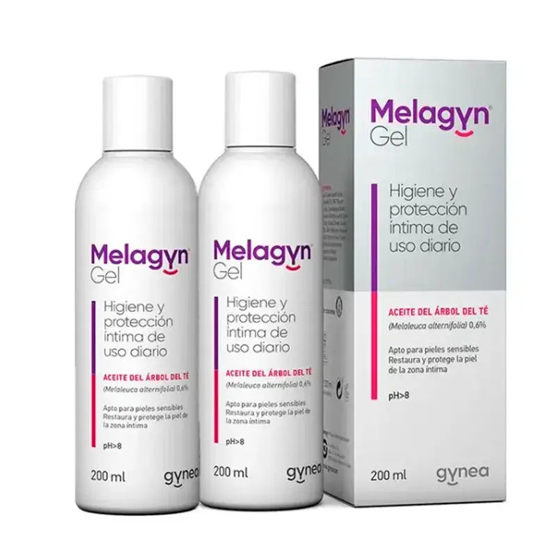 Gel hygiénique intime Melagyn, lot de 2 x 200 ml