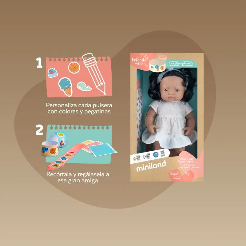 Miniland Poupée latine 38 Cm Mes amis et moi