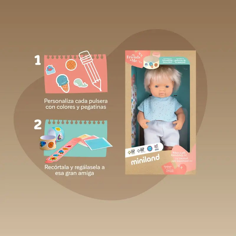 Poupée Miniland Blondie 38 cm Mes amis et moi