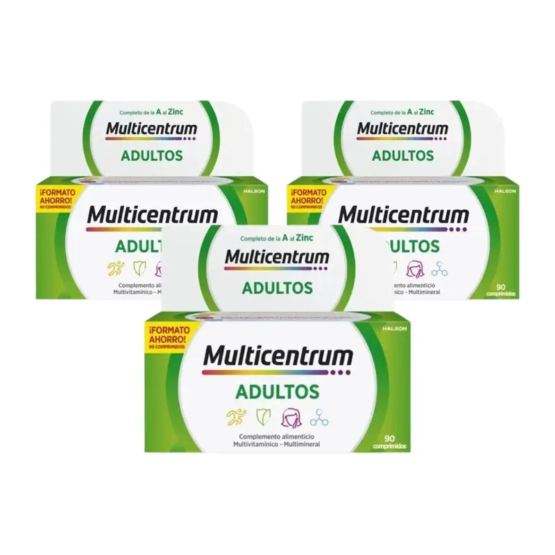 Multicentrum Multivitamin Food Supplement for Adults Pack 3 x 90 Comprimés