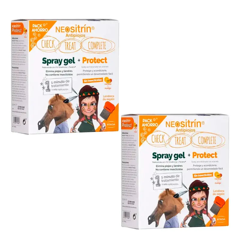 Neositrin Protection Pack + Spray Gel + Lendrera, Pack 2 unités