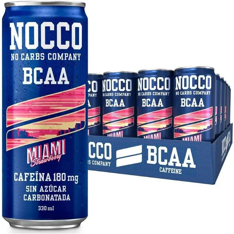 Nocco Pack Bcaa Miami Strawberry, 12 pcs x 330 ml