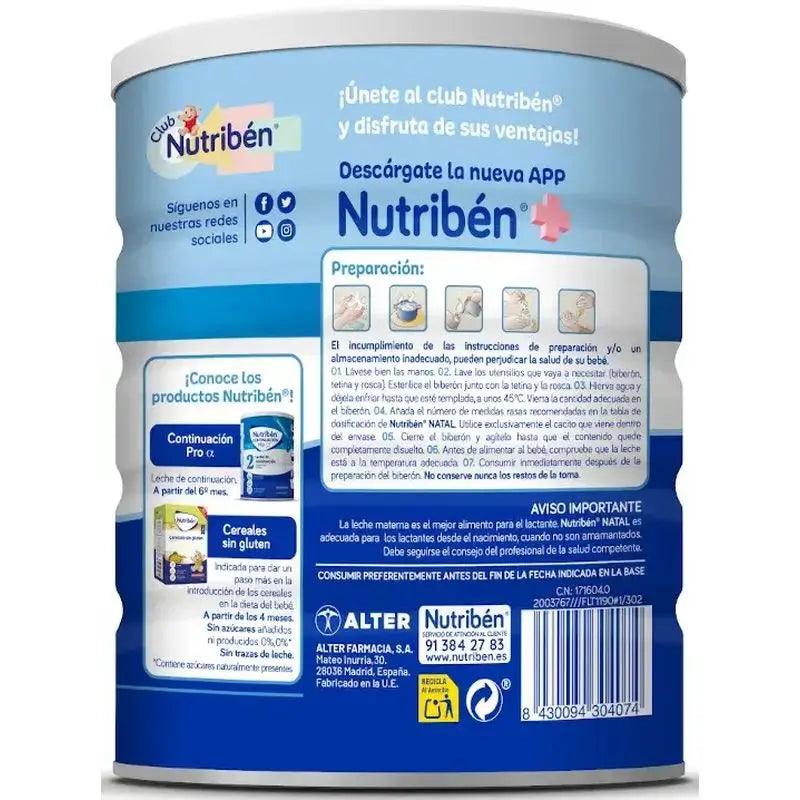 Nutribén Natal Pro-Alpha Lait de démarrage, 400 g