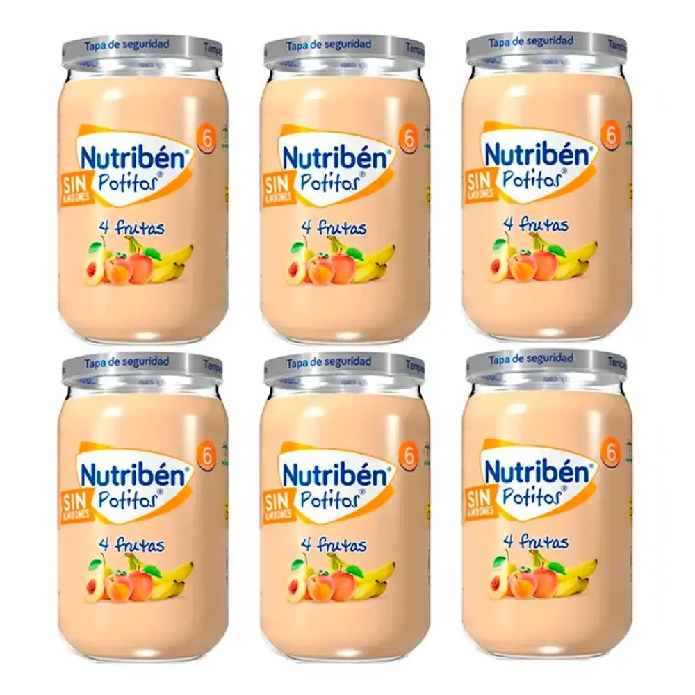Nutriben Potito 4 Fruits , 6 x 235 grammes