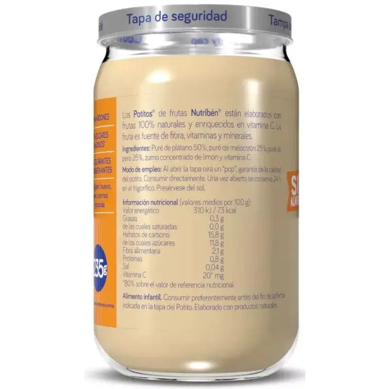 Nutribén Potito Pêche, Poire et Banane, 235g