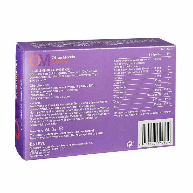 Oftan Macula Supplément alimentaire oméga, 90 gélules