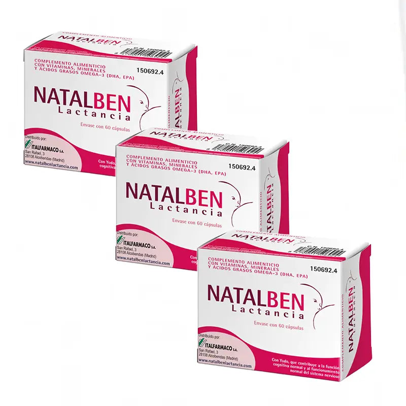 Natalben Pack Allaitement, 3x60 Capsules