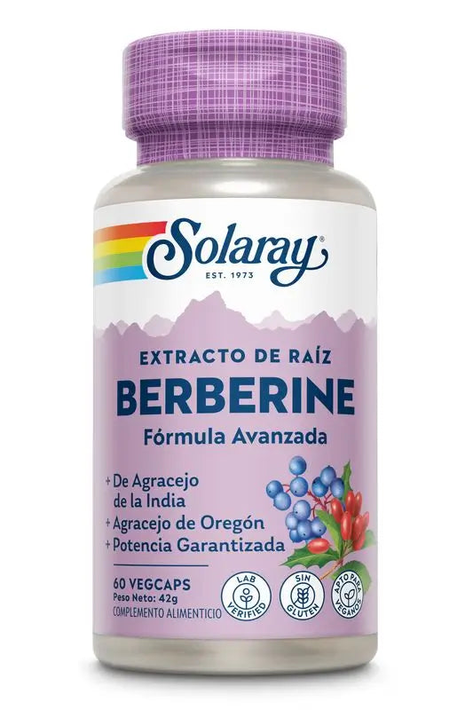 Solaray Berberine Formula Avanzana, 60 Cápsulas