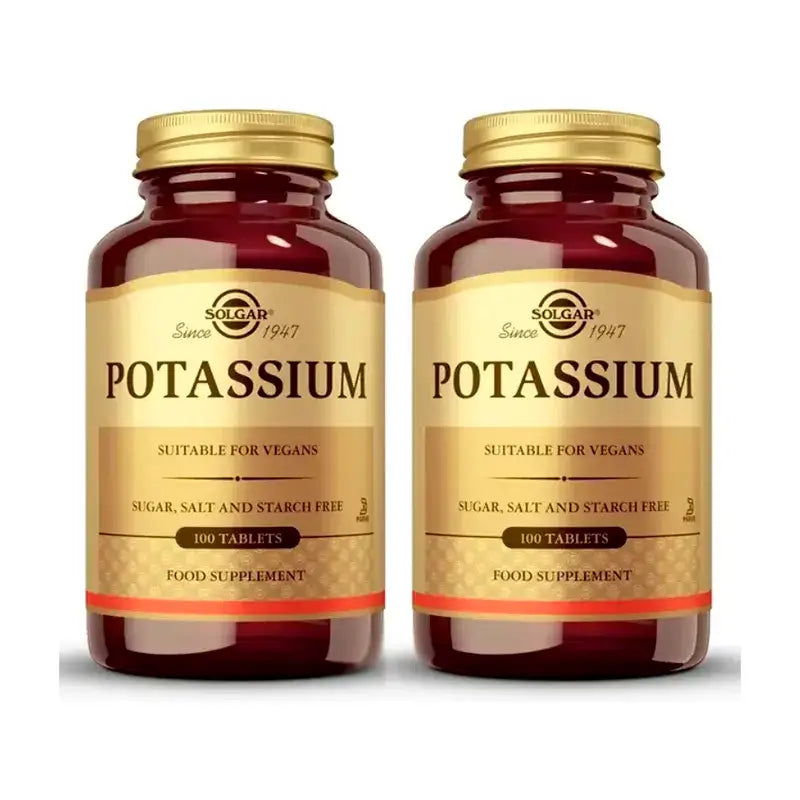 Solgar Potassium, Pack 2 x 100 comprimés