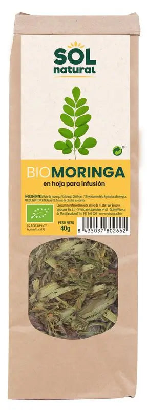 Solnatural Moringa En Hoja Para Infusion Bio, 40 Gr