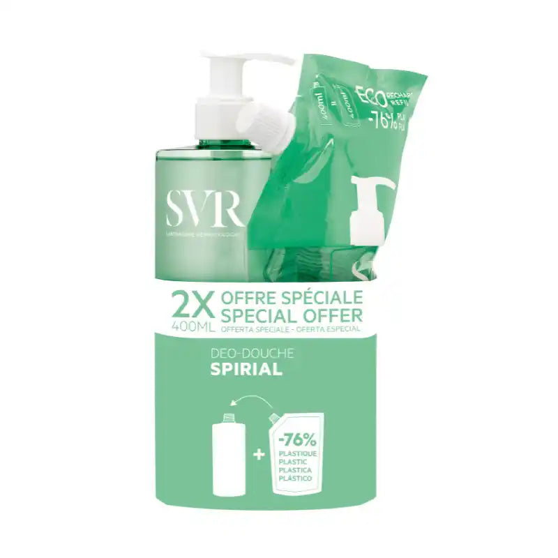 Svr Spirial Deo Douche Gel + Recharge, 400 ml