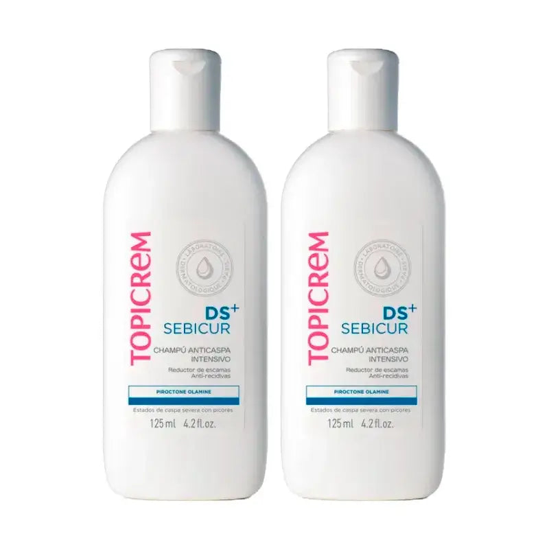 Topicrem Ds+ Sebicur Shampooing intensif antipelliculaire, paquet de 2 x 125 ml
