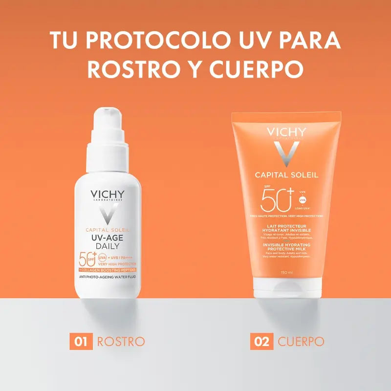 Vichy Solar Capital Soleil Lait protecteur hydratant Spf 50+ , 150 ml