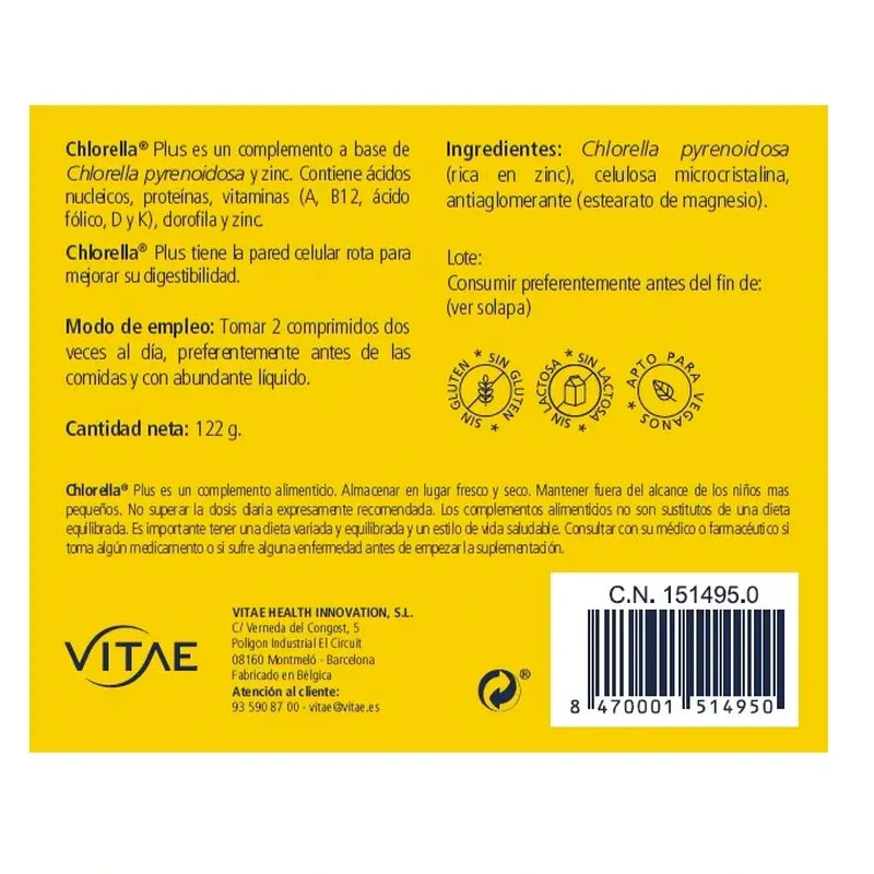 VITAE Chlorella Plus, 120 comprimés