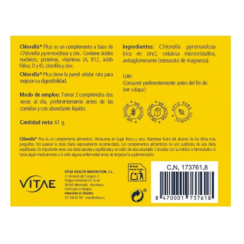VITAE Chlorella Plus, 60 comprimés