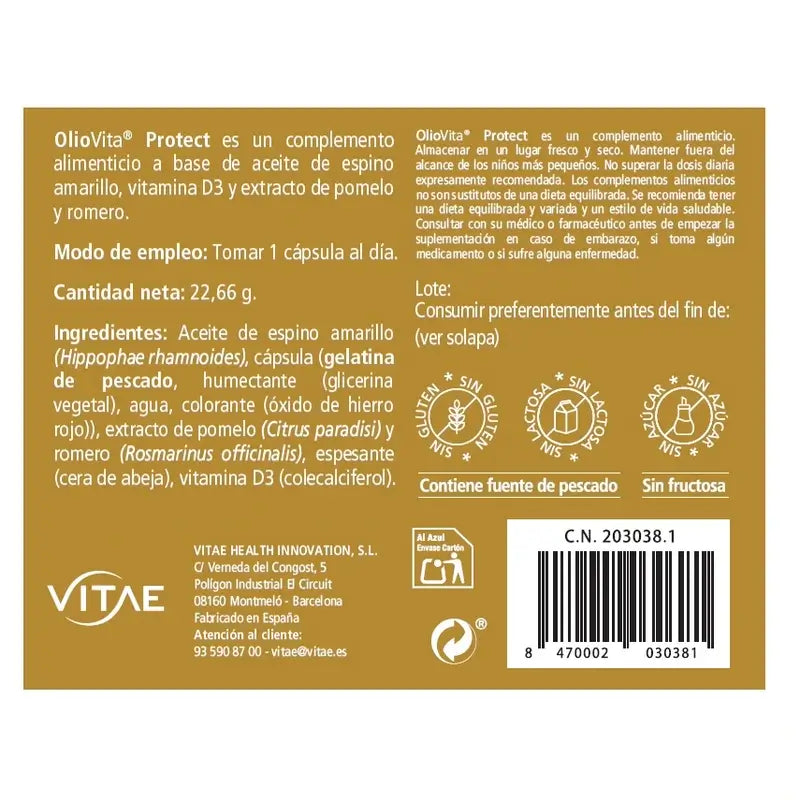 VITAE Oliovita Protect, 30 gélules