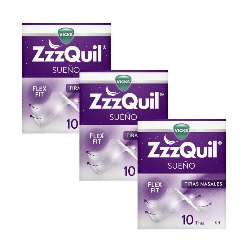 Zzzquil Sleep Nasal Strips, Respirez et dormez mieux, 3X10 Strips