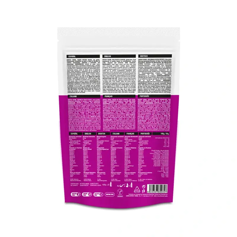 226Ers Energy Drink Boisson énergétique aux fruits rouges, 1000 g