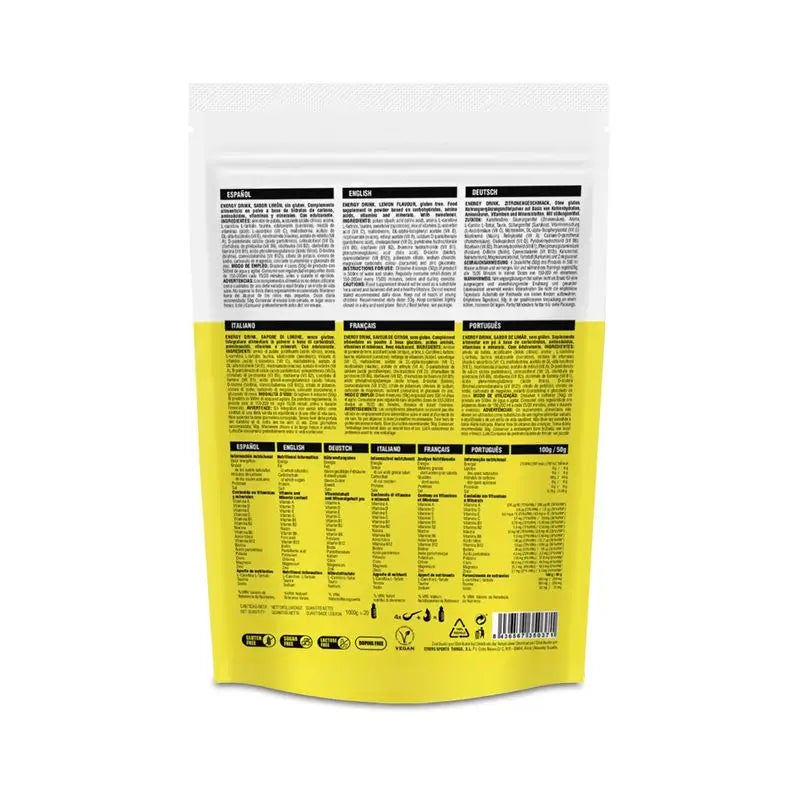 226Ers Energy Drink Bebida Energética Limón, 500 gr