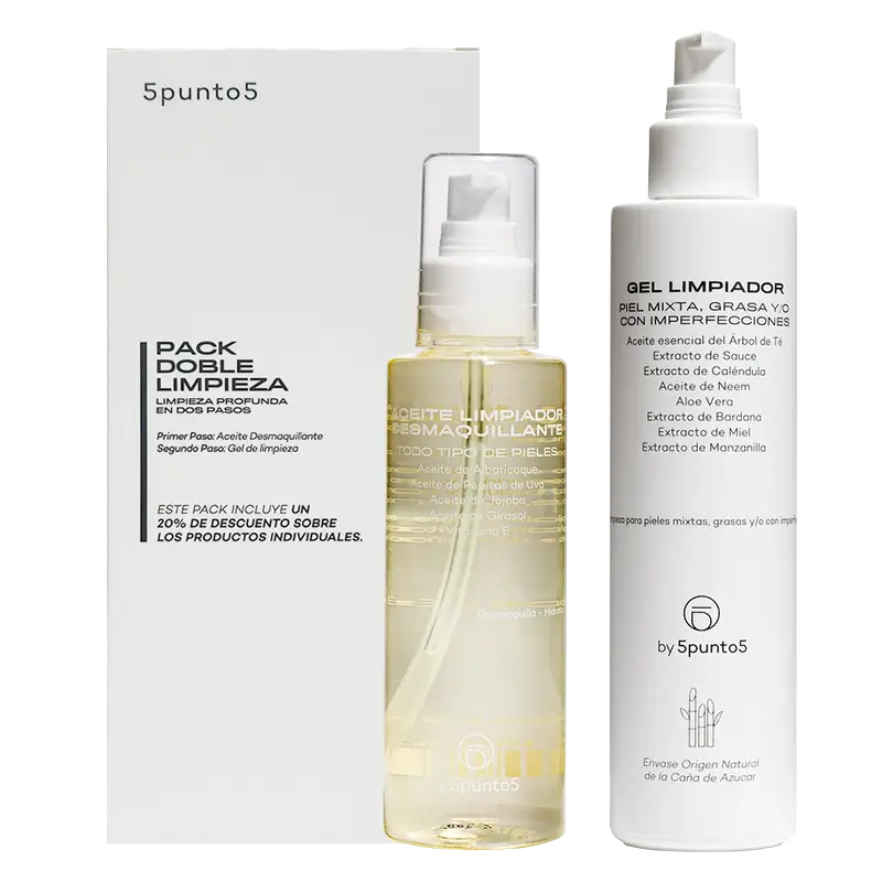 5Punto5 Double Cleansing Pack Peau mixte/grasse, 400 gr